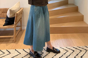 HAPPYHAUS  La Jupe "CULOTTE" blue washed