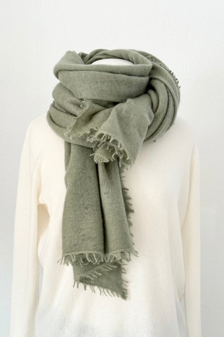 Choice by Réjane Rosenberger cashmere scarf gray méliert (MS-70027)