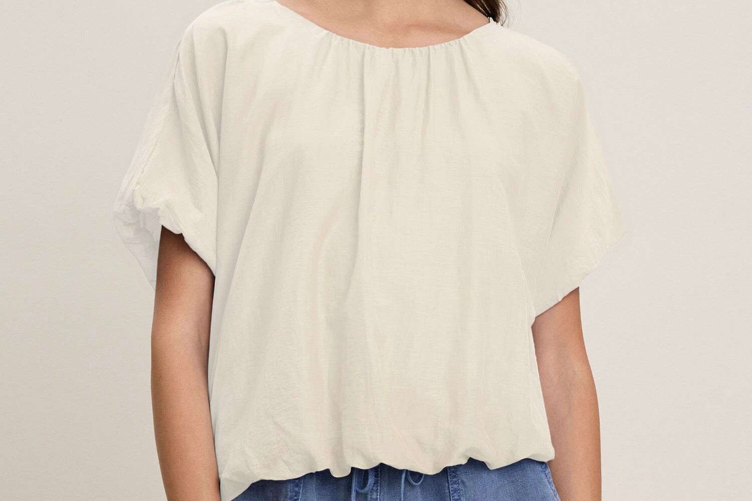 VELVET Baumwoll/Seidenbluse "VITTA" off-white