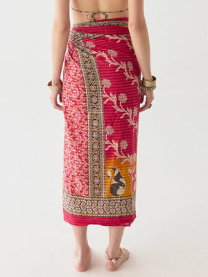 MAISON HOTEL Baumwollpareo "BYRON" red stuart (C)