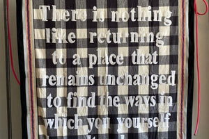 KARIEN BELLE WOOL Plaid "POETRY" black/off-white