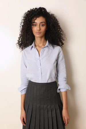 LAURENCE BRAS Baumwollbluse "CARILLON" blue
