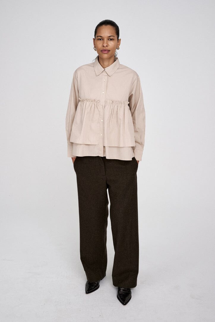 RABENS SALONER  Baumwollbluse "SHAKER" powder