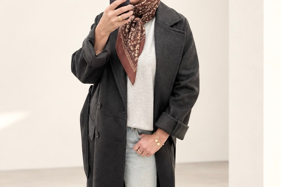 HELMUR Wool/Cashmere Mantel "HAMILTON" antra