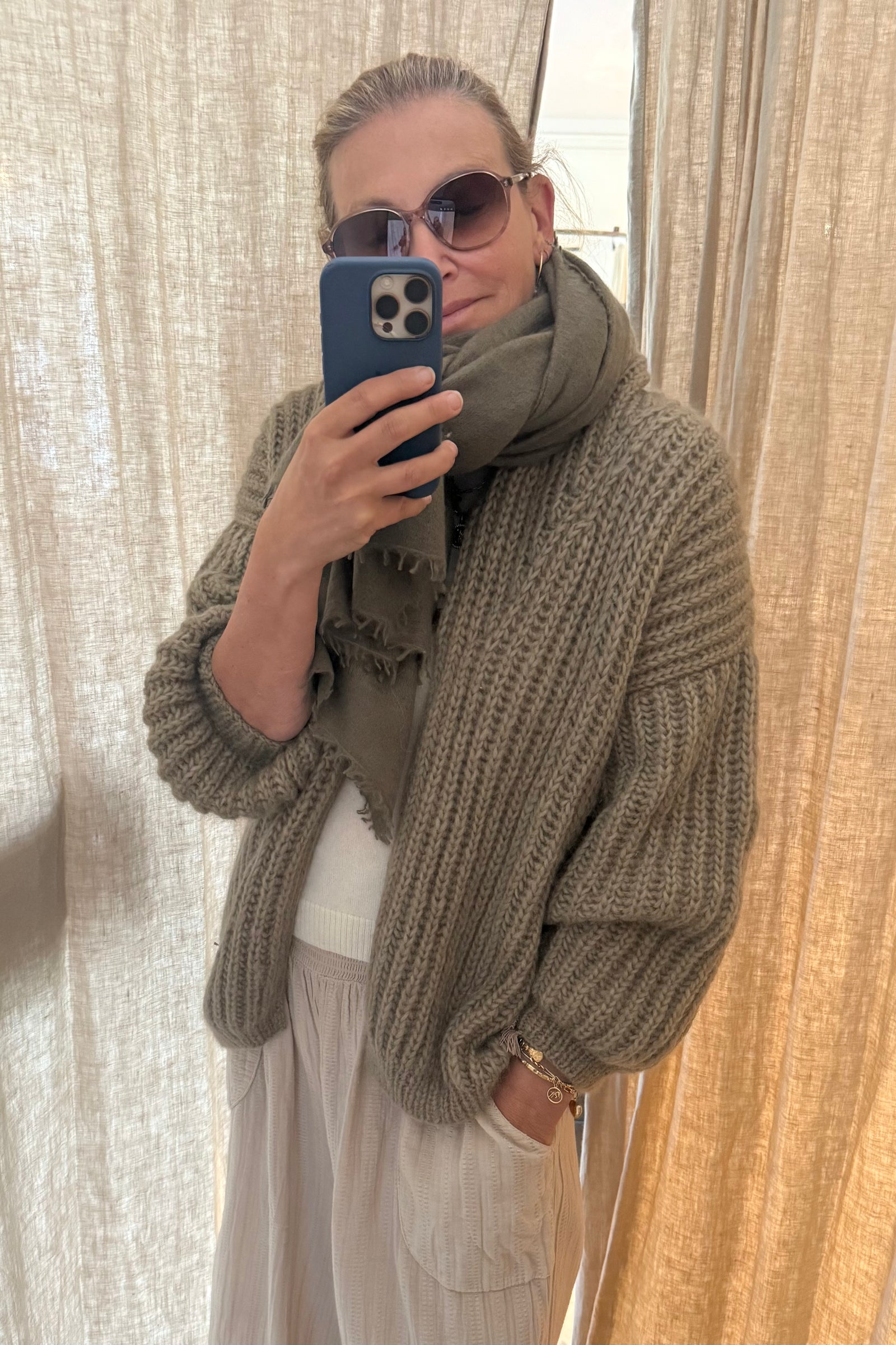 Choice by Réjane Rosenberger Cashmere Schal taupe (04)