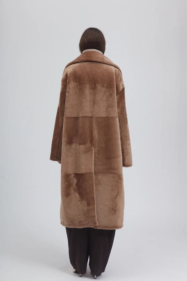 UTZON Shearlingmantel "CLARK" camel