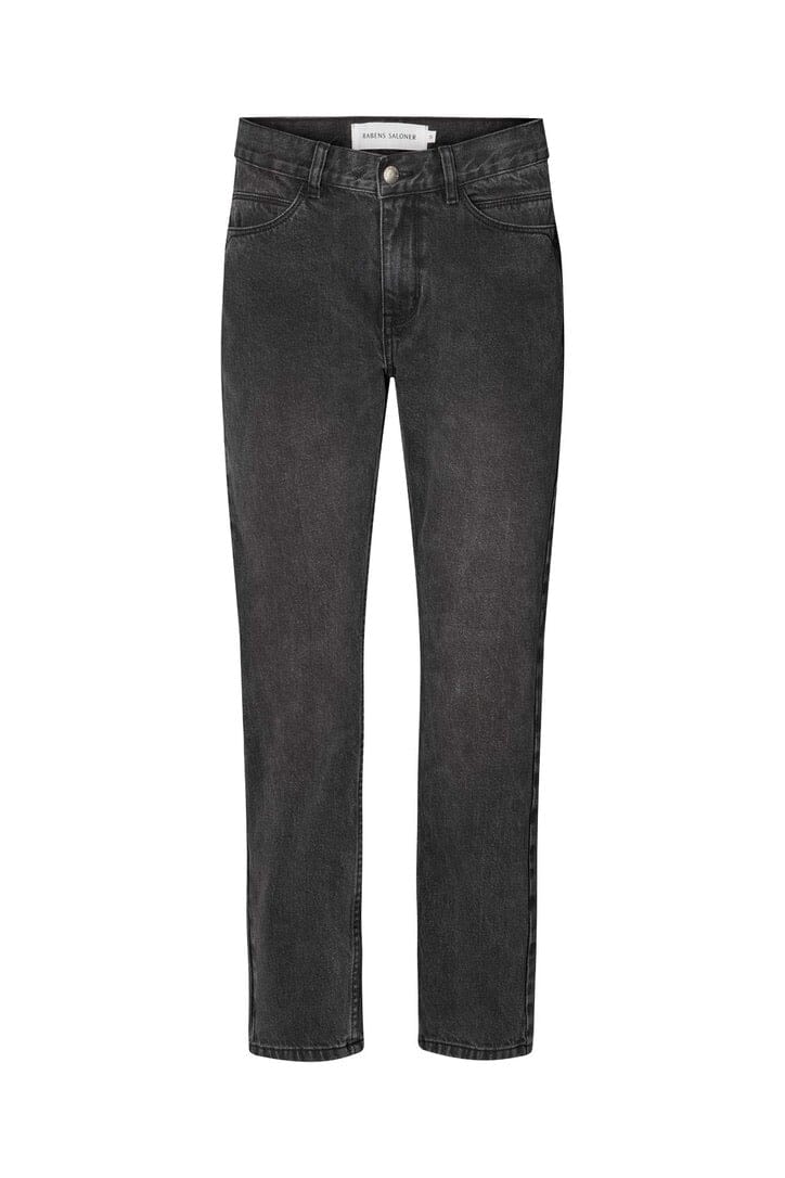 RABENS SALONER  Cropped Jeans "FINE" black wash