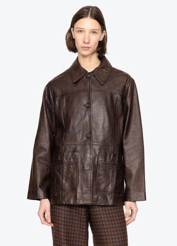 SEA NEW YORK Lederjacke "LENOIR" chocolat