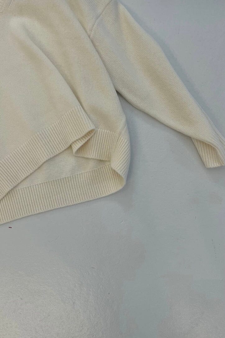 GREYMARL Rundhalspullover "BOYFRIEND" cream