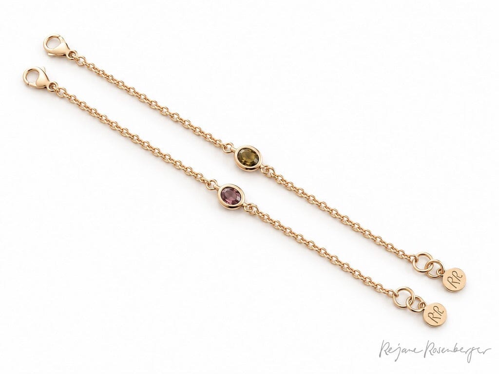 REJANE ROSENBERGER DESIGN Champagne gold bracelet "STONE" various