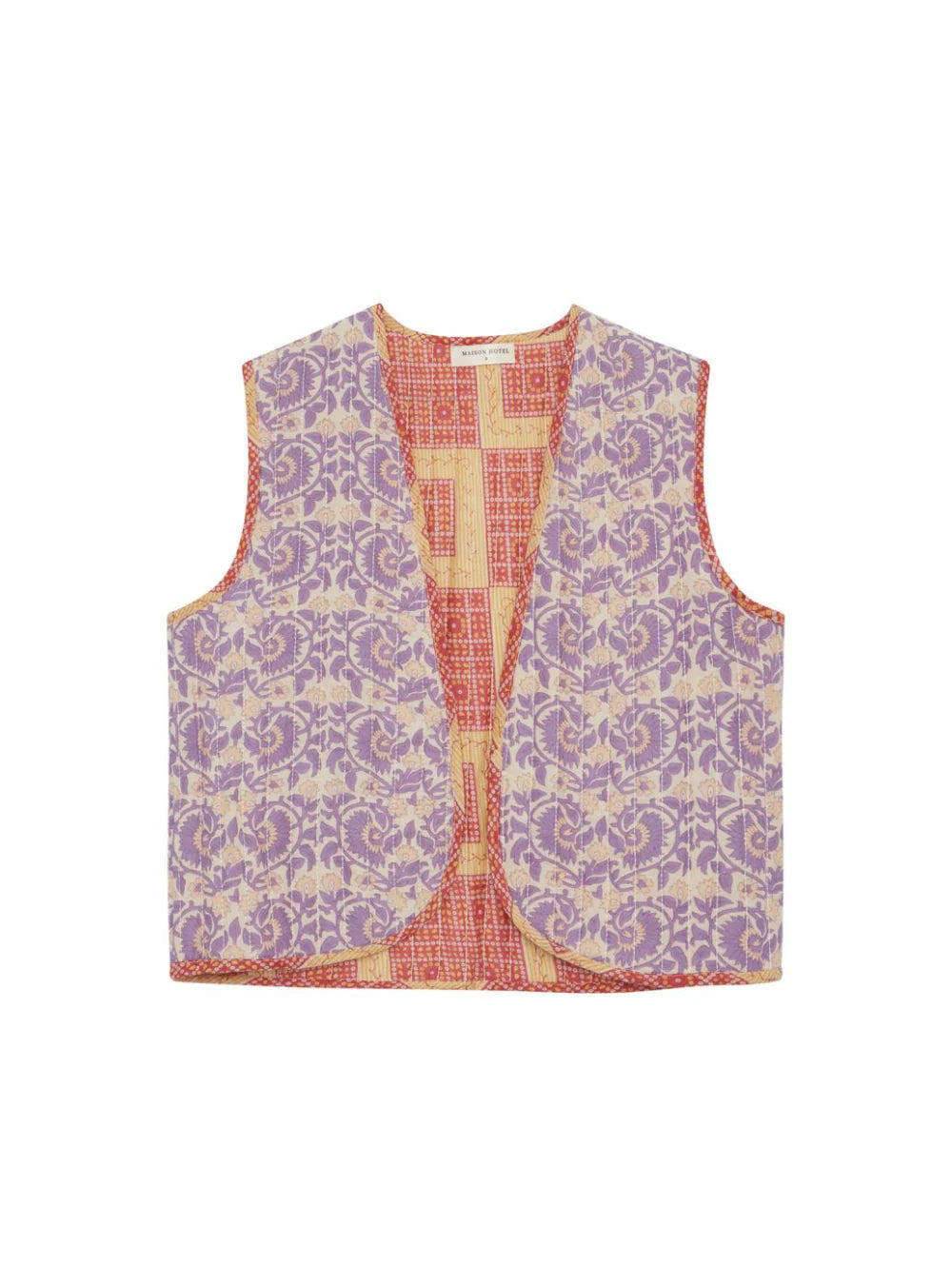 MAISON HOTEL cotton vest "TELMO" purple rain (C)