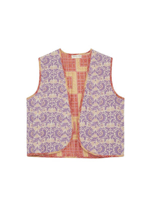 MAISON HOTEL cotton vest "TELMO" purple rain (C)
