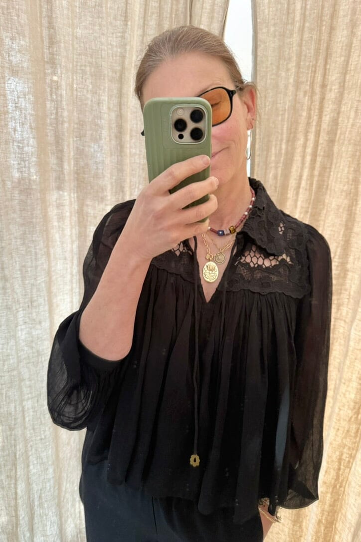 REJANE ROSENBERGER DESIGN silver necklace "Lotus" oval