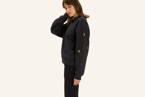 DADA Sweater "Birmann" schwarz