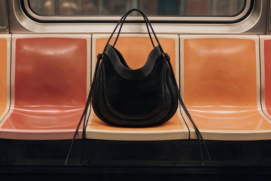 LAURENCE BRAS Lederboho Tasche schwarz