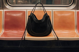 LAURENCE BRAS Lederboho Tasche schwarz