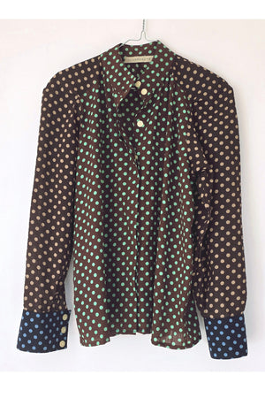 CLARAMONTE cotton blouse "Nina" patch black