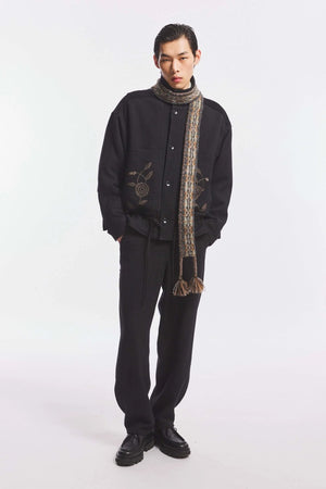 ANTIK BATIK Dünner Schal "CAMPO" grey
