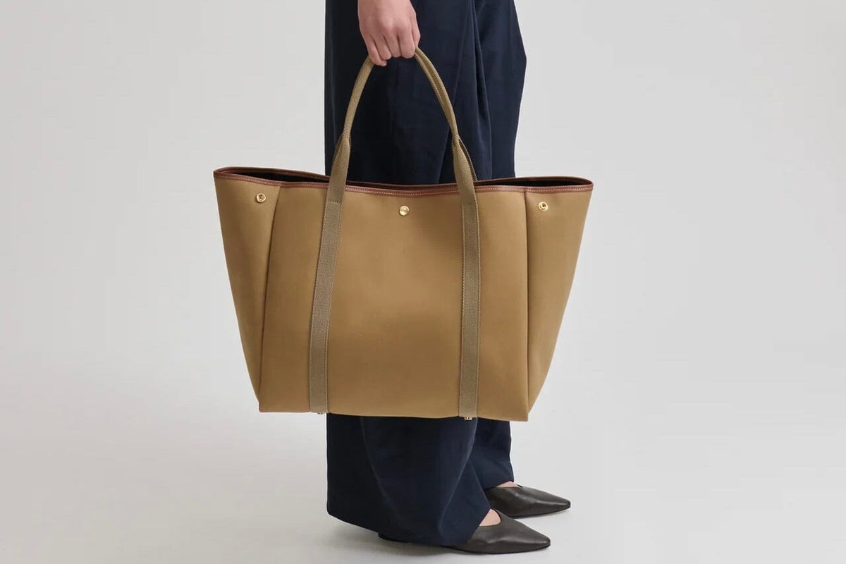 Cotton bag "Palais Royal" large camel stripe