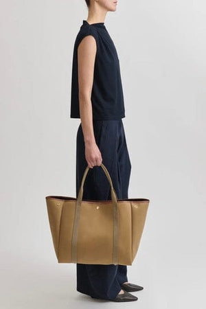 Cotton bag "Palais Royal" large camel stripe