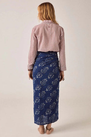 MAISON HOTEL Baumwollbluse "DADA" wine stripe