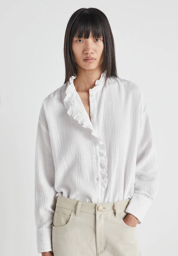 MASSCOB cotton blouse "MISURI" white