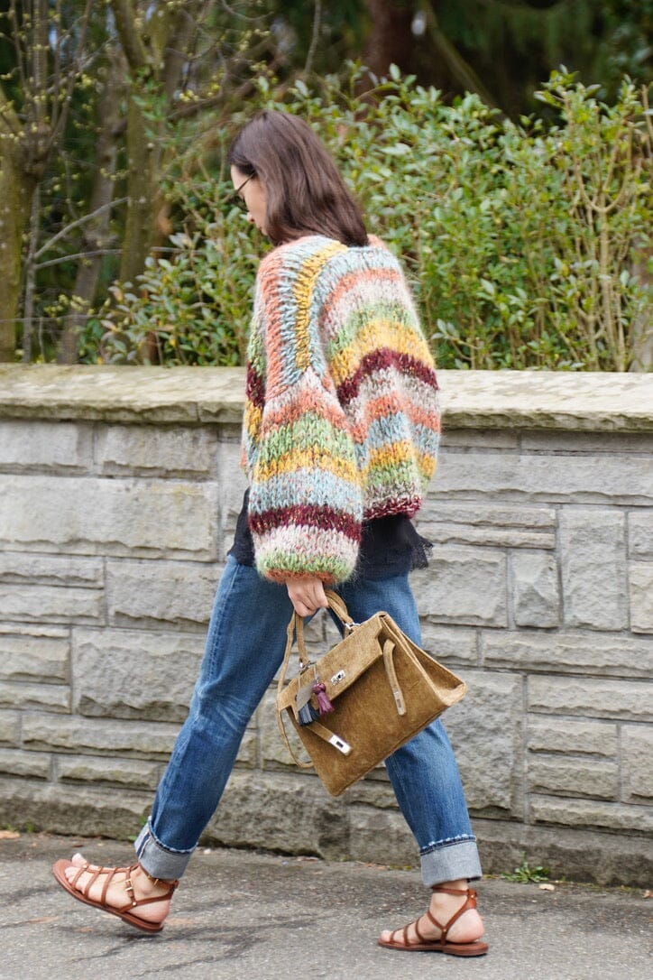 E WITH LOVE Handknit Jacke "INAYA" mix spring