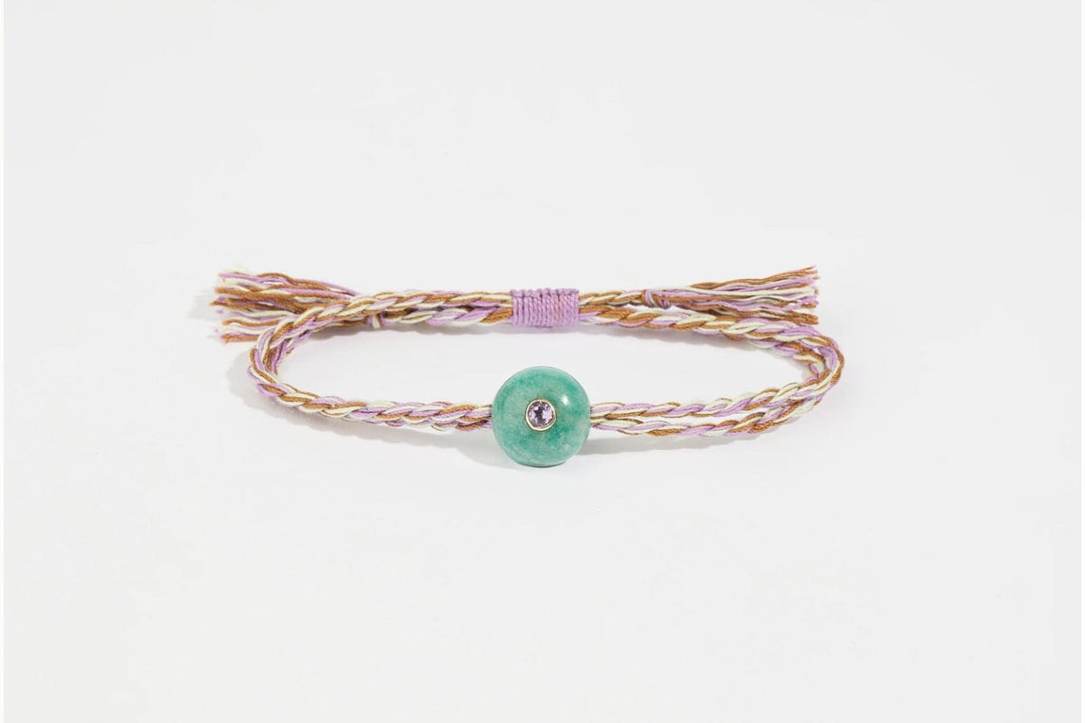 TAMARA TAICHMANN cotton bracelet "Scarlett" sand/cinnamon/black