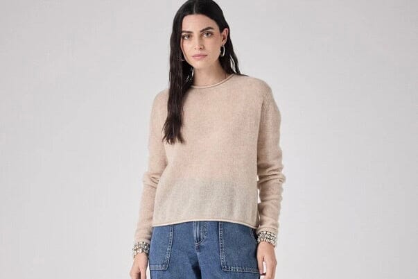 NOTSHY Cashmere Pullover "DANAE" beige chiné