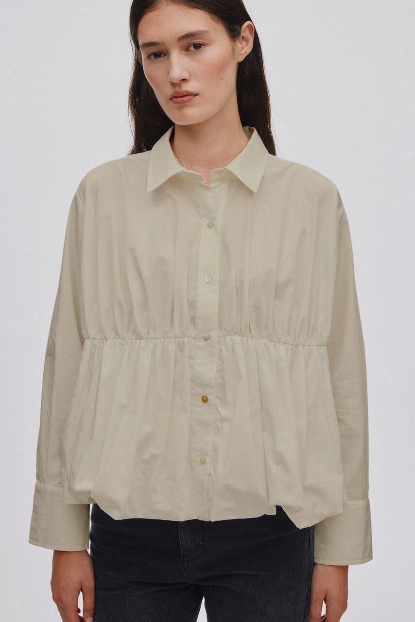 RABENS SALONER  Baumwollbluse "SOPHIE" pelican grey