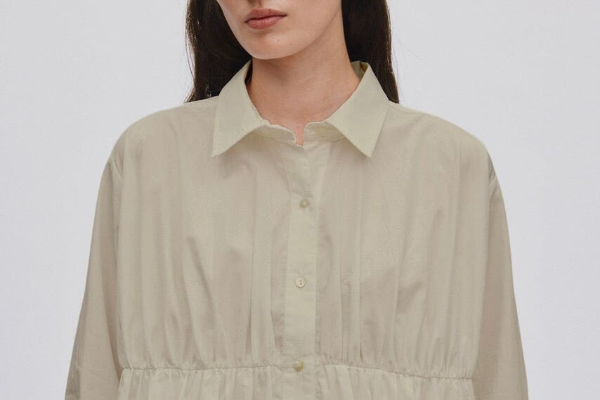 RABENS SALONER  Baumwollbluse "SOPHIE" pelican grey