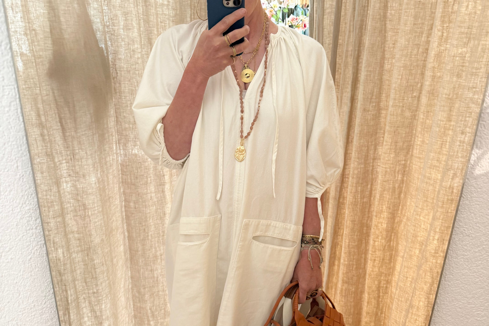 HAPPYHAUS das Midikleid "BOHEME" off-white
