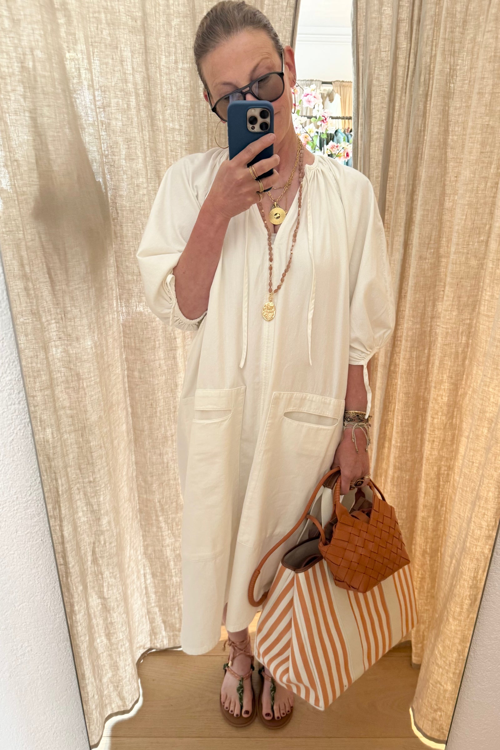 HAPPYHAUS das Midikleid "BOHEME" off-white