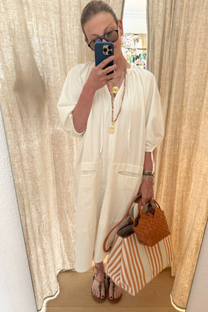 HAPPYHAUS das Midikleid "BOHEME" off-white