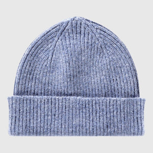 Wool Beanie "Washed Denim " von LE BONNET