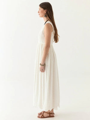 MAISON HOTEL Baumwollkleid "AMANDINE" pearl