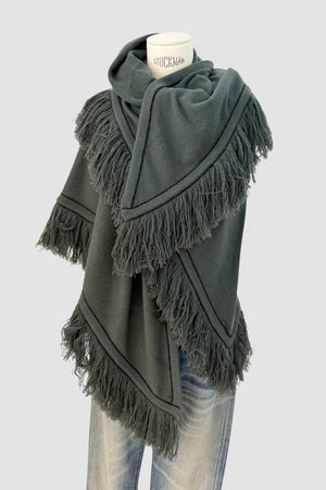 Choice by Réjane Rosenberger Cashmere Poncho flaschenblau