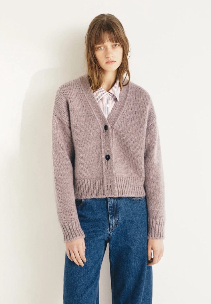 MASSCOB Cardigan "ISADORA" plum