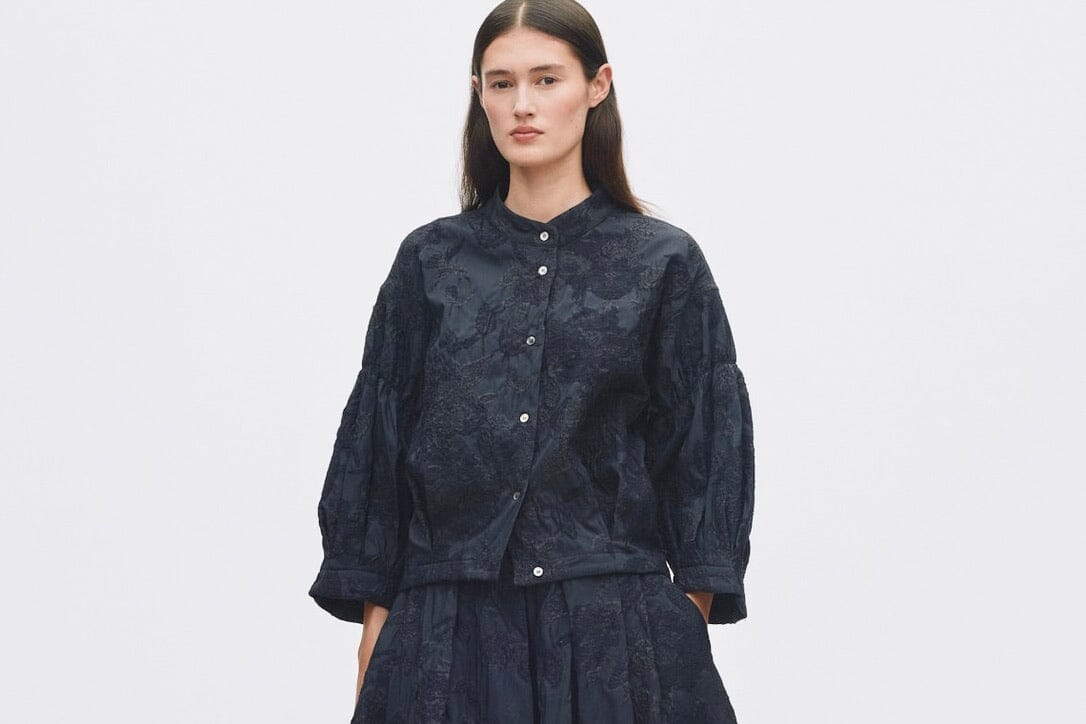 RABENS SALONER Jacquard Shirt "CANDIE" pirate black