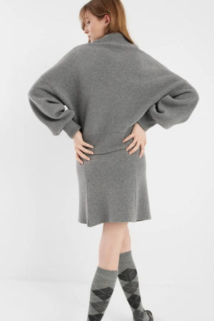 SOSUE Merinowool - Bomber "JOY" grau méliert