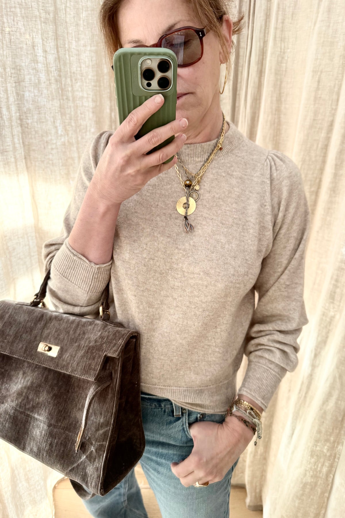 Choice by Réjane Rosenberger Wool/Cashmere Pullover "iris" beige