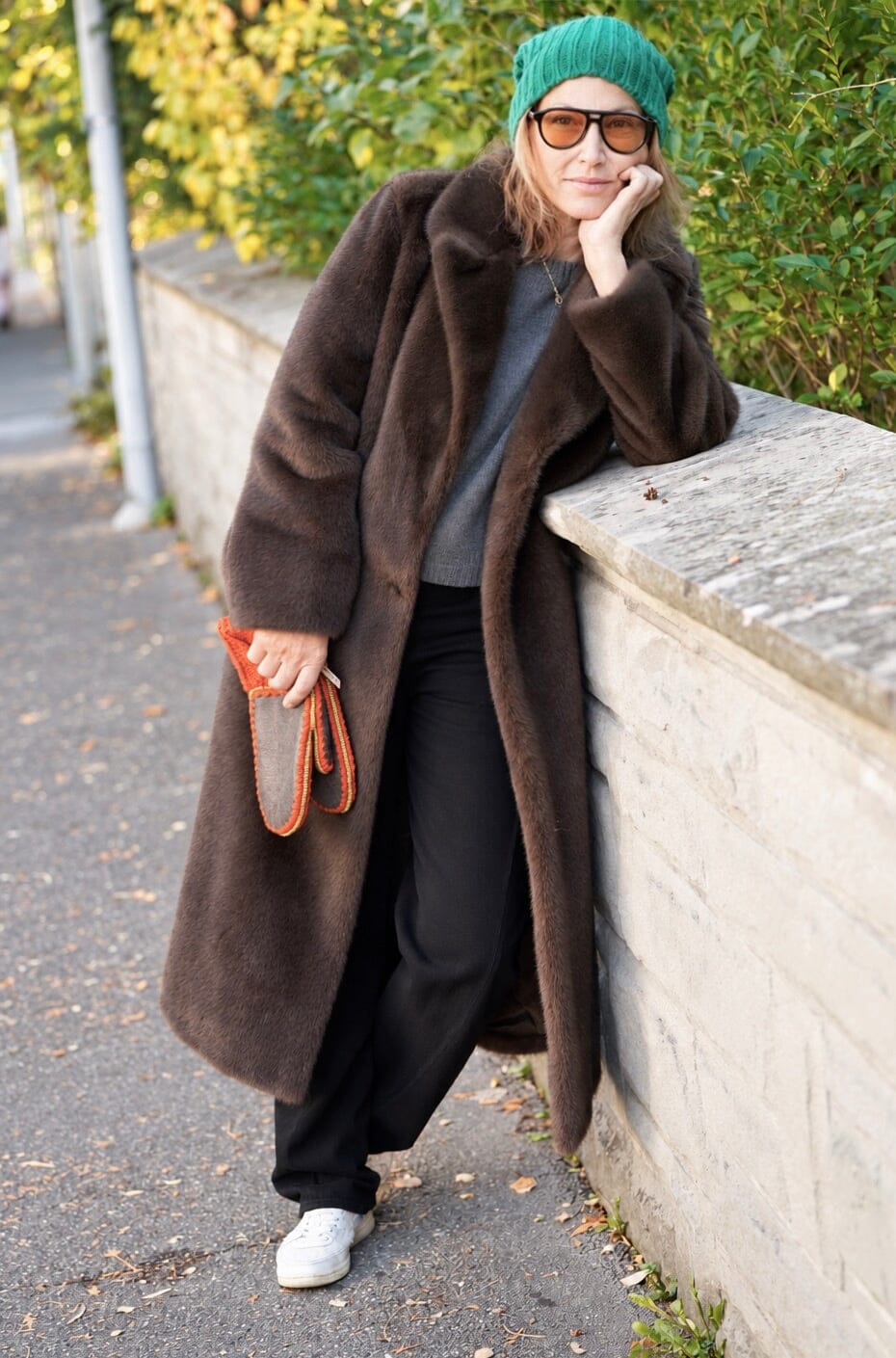 HELMUR Fakefur Mantel "VICTORIA" cacao