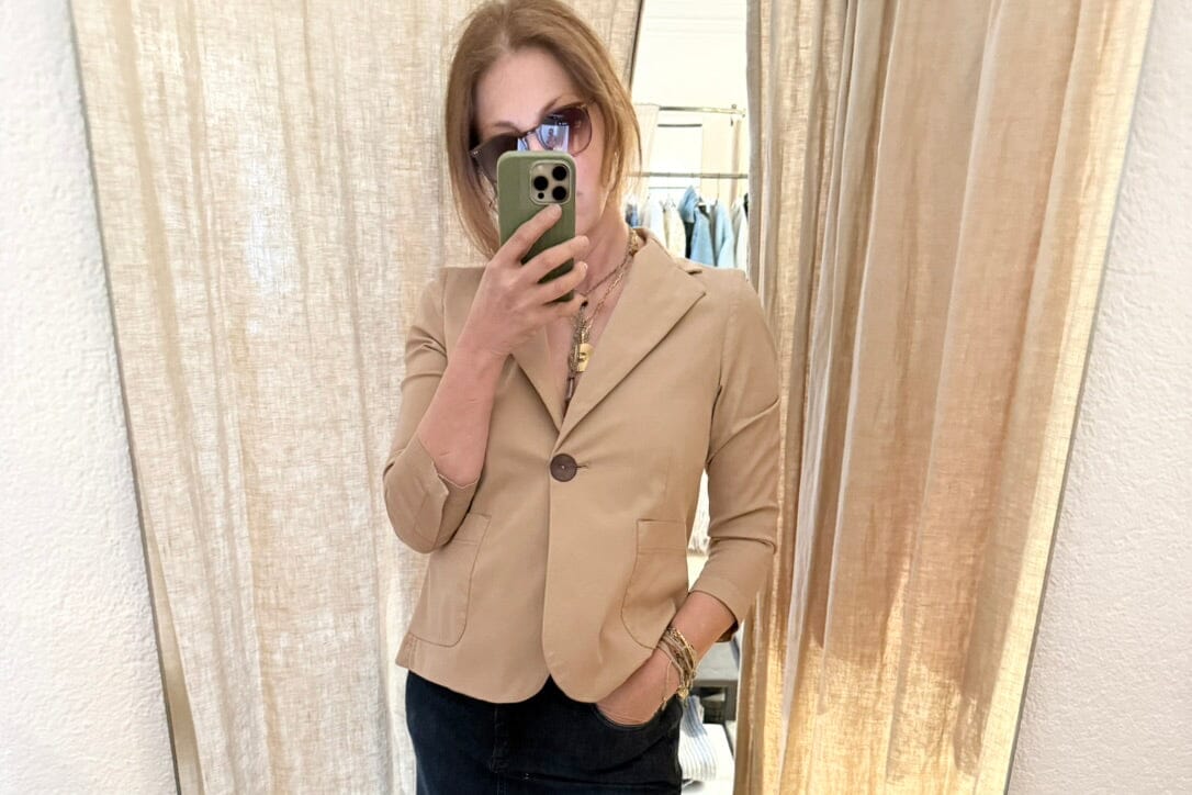 VIA MASINI Cotton Blazer "GIA" beige