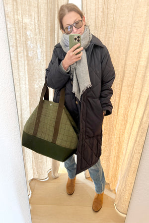 Flanneltasche "Club" XL Hunting green