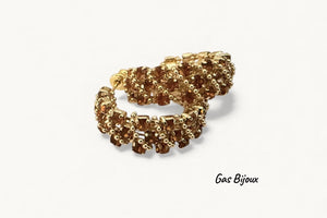 GAS BIJOUX Creolen "IZILDA" Strass cinnamon earring mini