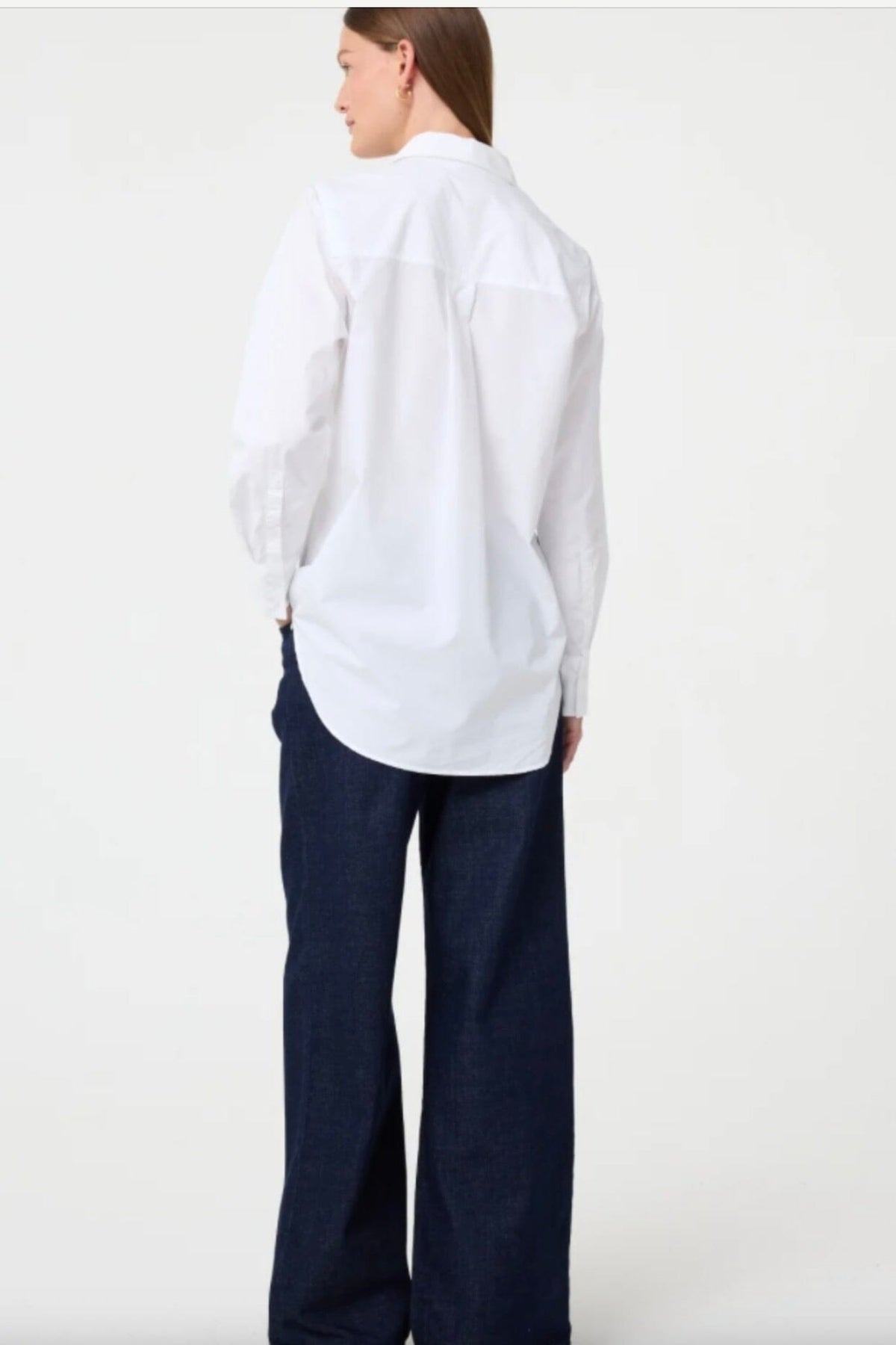 KNIT TED Popeline Hemd "LIES" weiss