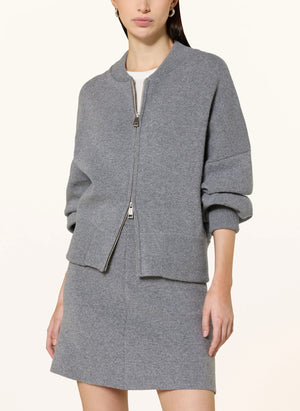 SOSUE Merinowool - Bomber "JOY" grau méliert