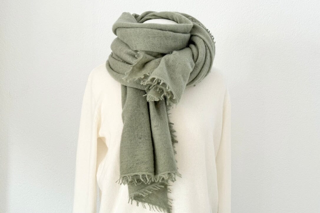 Choice by Réjane Rosenberger cashmere scarf gray méliert (MS-70027)