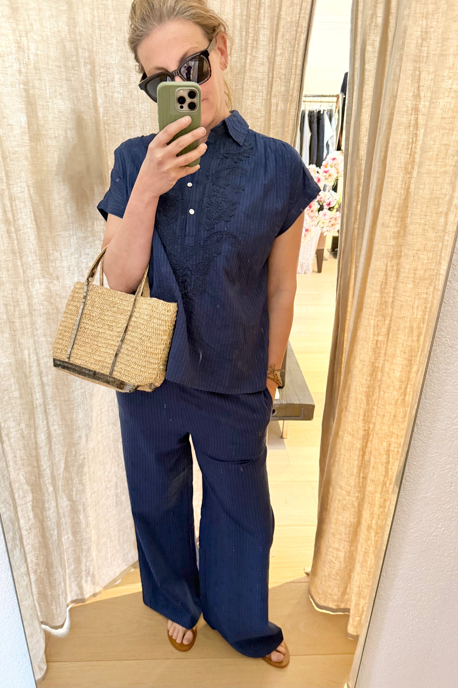 STELLA FOREST Baumwollhose "BILLIE" navyblue