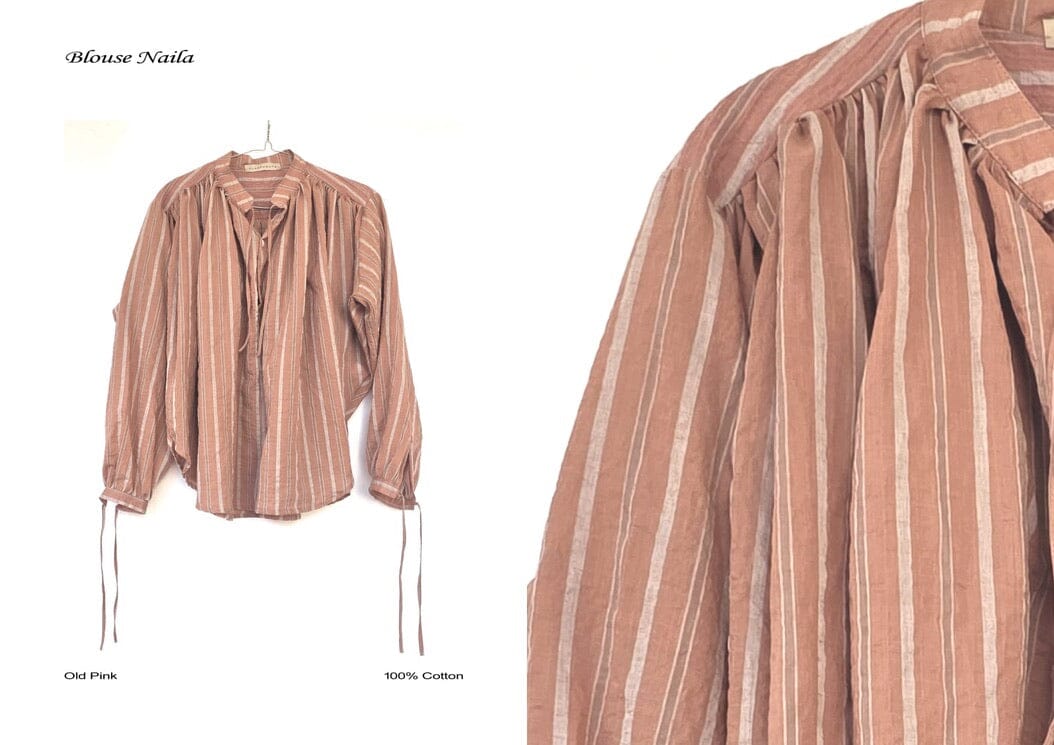CLARAMONTE cotton blouse "Nina" patch black